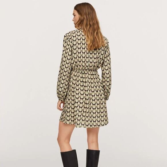 Mango Printed Wrap Dress New - Picture 7 of 8